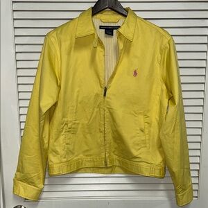 Ralph Lauren Yellow Cotton Zip Jacket with Pink Polo